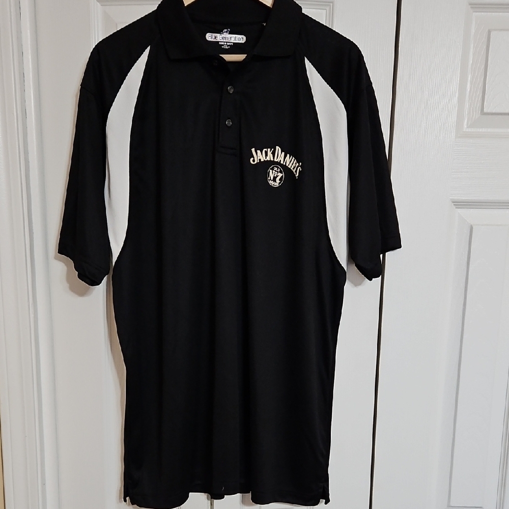 Jack Daniel's Black and White Polo Shirt